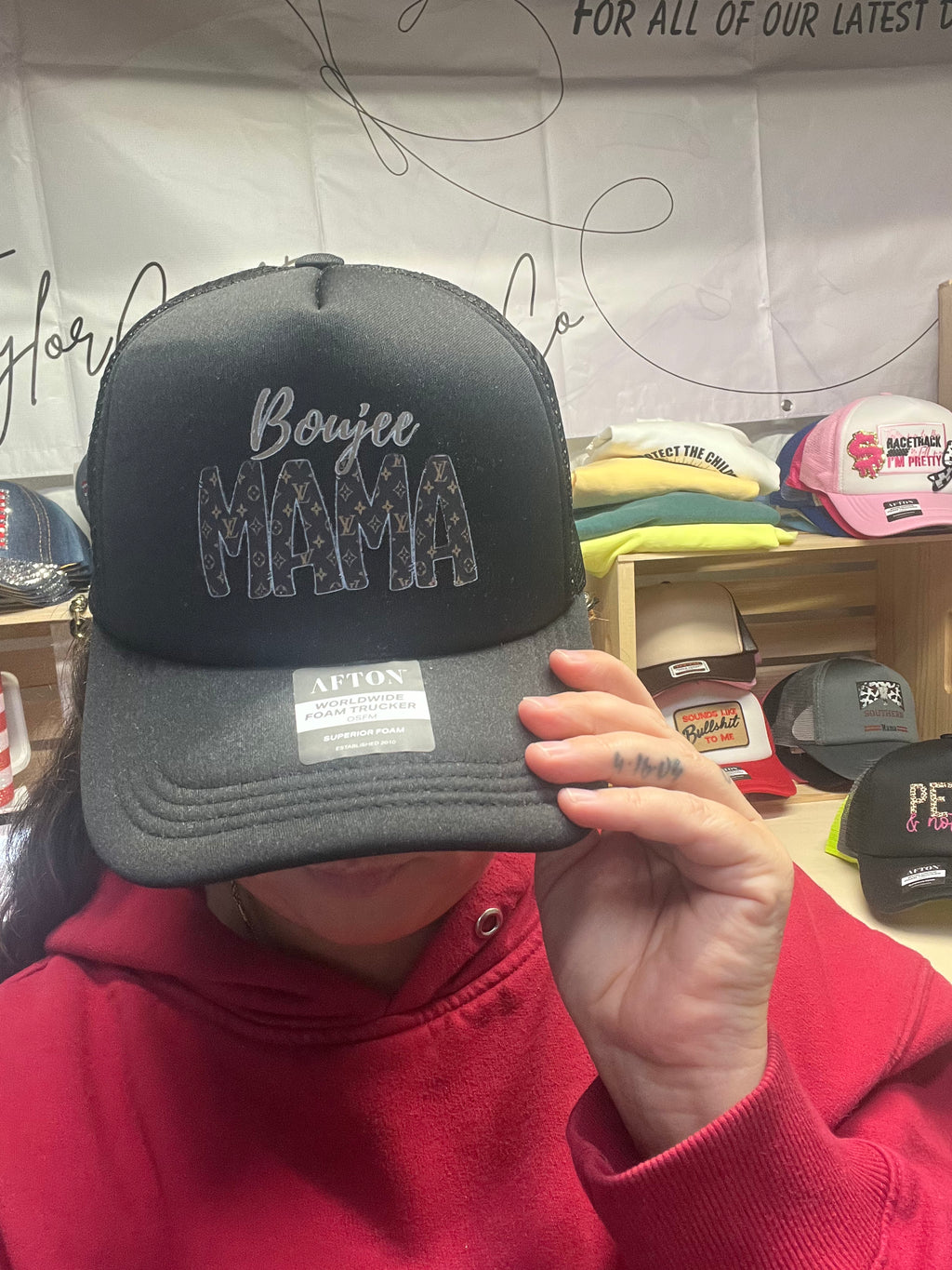 Designer-In spired Boujee Mama Trucker Hat