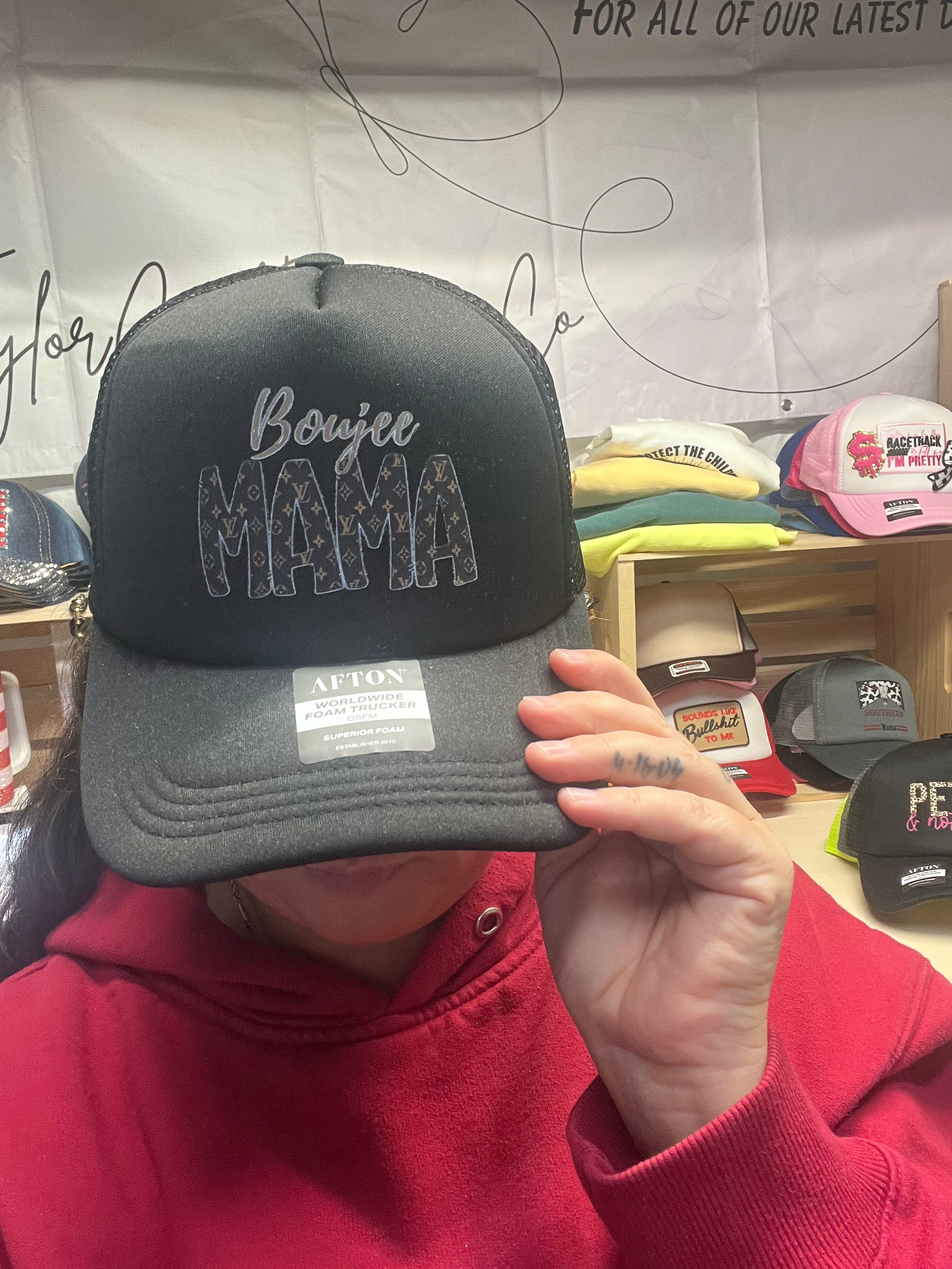 Designer-In spired Boujee Mama Trucker Hat
