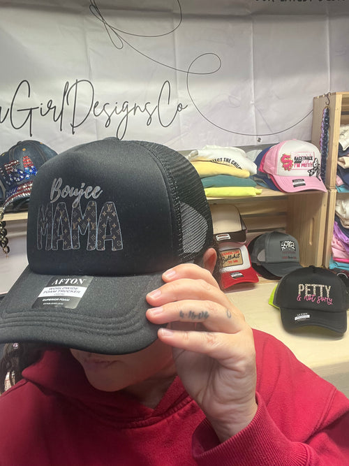 Designer-In spired Boujee Mama Trucker Hat