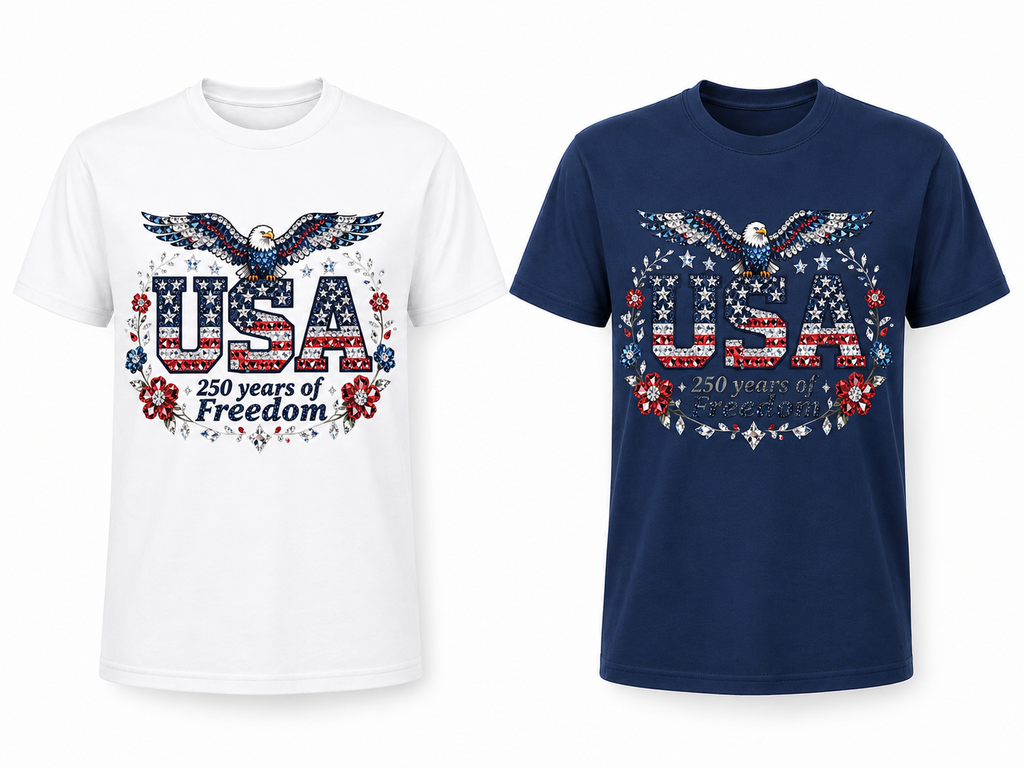 USA 250 Years of Freedom Patriotic T-Shirt