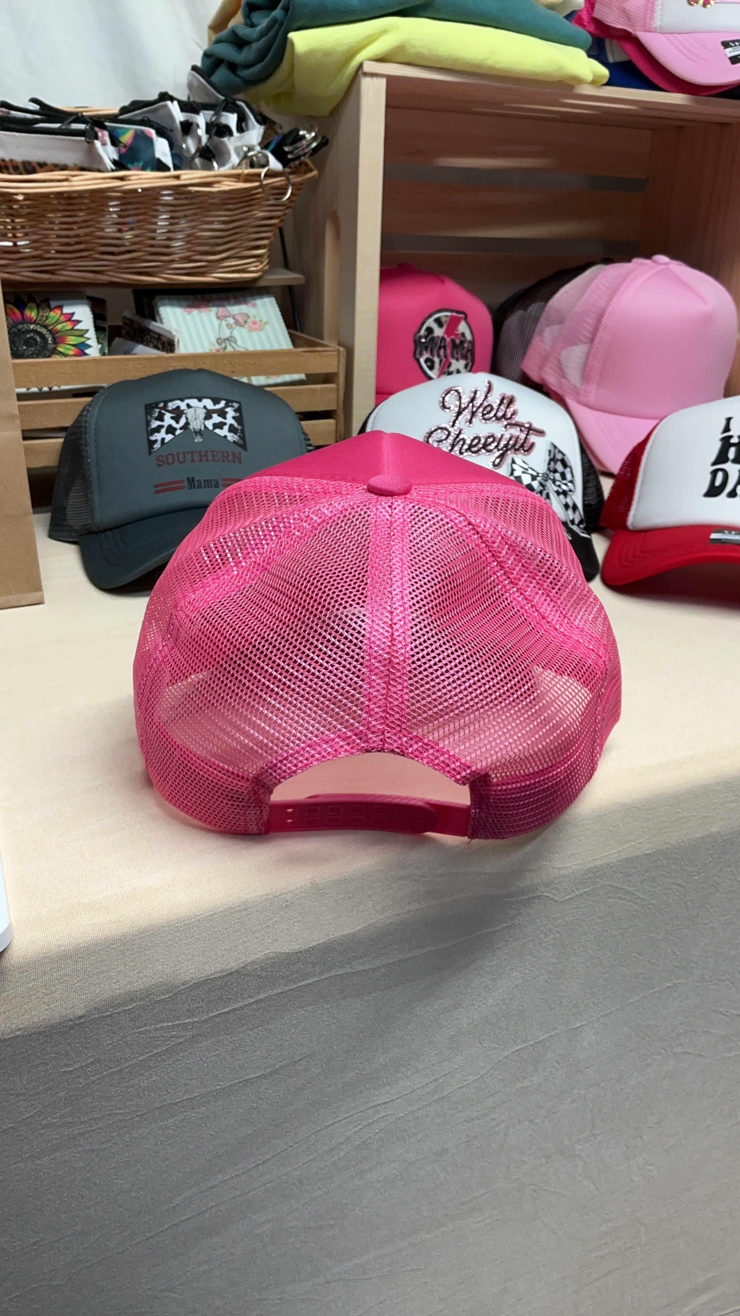 Pink Well Sheeyit Chain Trucker Hat