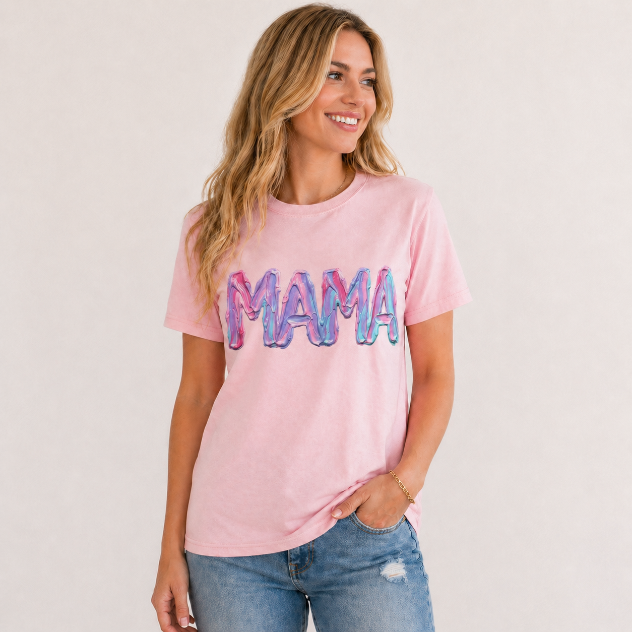 Glossy Pastel MAMA Graphic Tee